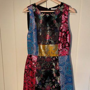 Alice + Olivia Multicolor Patchwork Cocktail Dress